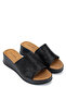 Women's Textile Black Heeled Slippers - 2