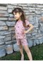 Girl's Ruffled Ribbed Camisole Summer Set - 8