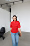 Short Sleeve Blouse with Gathered Sides - 2