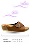 Women's Slippers – Velcro Leather Women's Slippers with Gel Heel Spur Support, Tan - 7