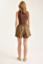 Teğel Stitched Knit Belted Shorts - 5