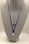 2 Pieces Bohemian Series Summer Sardine Evil Eye Sea Figured Luxury Navy Blue White Rope Necklace Set - 2