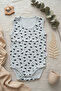 Mask Patterned Sleeveless 100% Cotton Men's Snap Fastener Body Suit - 2