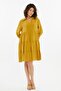 Women's V-Neck Skirt Lined Layered Ruffle Midi Dress - 7