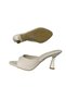 Women's Patent Leather Thin Goblet Heeled Pointed Toe Slippers - 3