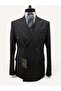 Signature |   Onyx Black Double Breasted Suit - 2