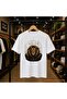 Arslan Burç Chest Printed 100% Cotton Oversize Loose Regular Fit Crew Neck T-Shirt