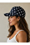 Women's Summer White Polka Dot Baseball Cap Unisex Comfortable Fit Spotted Black Hat - 2