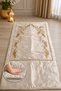 Hiig Store Embroidered Dowry Mat - Knee-Friendly / Orthopedic Fiber-Filled Prayer Mat 80X120 Size - 6 - Color - 2