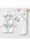 Giraffe Striped Baby Towel Bathrobe Set Organic - Baby Birth Gift 0-2 Years - 8
