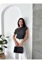 Asymmetric Collar Polka Dot Draped Blouse