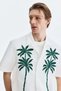 Relaxed Fit Emroidered-motif resort shirt - 2