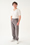 Elastic Waist Hidden Button Fabric |   Baggy Men's Trousers - 8