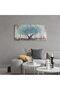 Modern Wall Art Teal Blue Nature Tree of Life Abstract Canvas Painting Textured Picture 60x120 cm - 2