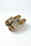 Straw Genuine Leather Wedge Heel Women's Slippers Sl339 - 5