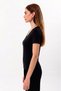 Organic Cotton Black Women's Short Sleeve V-Neck T-Shirt - 3