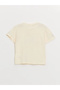 Lcw Kids Ecru Crew Neck Printed Short Sleeve Baby Girl T-Shirt - 5