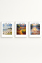 White Wooden Framed Claude Monet Painting Set Huhu557