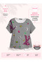 Plus Size Wide Collar Back Transparent Lace Low-Cut Striped Stone Embroidered Printed Women's Blouse - 2