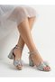 Girls' Stylish Dressy Shoes with Silver-Colored Stone Bows and Comfortable Square Heels - 4