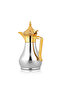 Luxury Gold-Plated Arabian Dallah Coffee Flask Set, 0.6L Capacity Each, Traditional Middle Eastern Thermal Carafe for Hot Tea & Arabic Coffee, Elegant Diamond Pattern Design, Set of 2 Premium Vacuum - 6