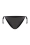 Women's Black Tie-Up Glittery Regular Waist Bikini Bottom - 3
