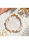 Real Pearl and Pink Quartz Broken Stone Bracelet