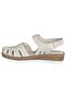 26Y Nbl07 Cream Women's Genuine Leather Daily Sandals - 3