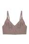 Seamless Bra - Elara |   Brown Laser Cut Wire Free Thin Wick Textured Seamless Women's Bra - 2