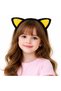Plush Cat Ear Crown Yellow Black – Children's Party &amp;   Costume Crown
