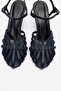 Feli̇p Navy Blue Leather Banded Women's Low Heel Shoes - 2