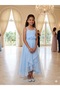 5-10 Years Old Multi-Layered Rose Detailed Girls' Evening Dress - 2
