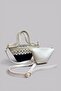 Siena Mini Women's Bag - Handmade Straw Textured Shoulder and Hand Bag with Leather Pouch - 5