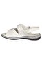26Y Nbl10 White Women's Genuine Leather Daily Sandals - 3