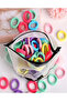 20 Colorful Rubber Buckles with Makeup Bag - 2