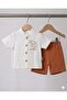Hakim Yaka Muslin 2-Piece Baby Boy Set - 100% Cotton