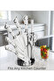 9-Piece Kitchen Knife Set with Stand, Professional Chef Knives for Home Cooking, Sharp Blades with Ergonomic Handles, Includes Kitchen Scissors and Peeler for Daily Prep - 2