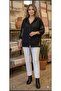 Black Linen-Blend Oversize Jacket Shirt with Mesh Details on the Sleeves and Sides and Lace-Up Buttons. - 2