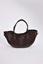 Women's brown adjustable strap hand and cross shoulder bag