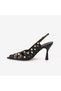 Women's Injection Leather Genuine Leather Mesh 10cm Heeled Shoes 1362 - 2