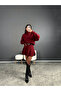 Turtleneck Sweater-Skirt Basic Top-Down Knitwear Set - 4