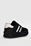 Genuine Leather Lace-Up Women's Casual Sneaker Shoes Comfortable Black - 2