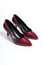 Stiletto Bordo Patent Leather Pointed Toe Closed 5 cm Thin Heel V-Toe New Season - 4