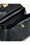 Lucia Classic Top Handbag - Black Crocodile Pattern - 4
