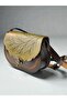 Genuine Vaketa Leather Patterned Women's Shoulder Bag Yellow - 6