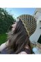 Women's Gold Glittery Hand Knitted Mesh Beanie – Bohemian Summer Hair Accessory - 2