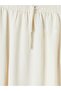Lcw Modest Elastic Waist Linen Blend Flared Skirt - 6
