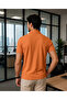 Premium Orange Unisex Polo Collar T-Shirt 100% Cotton Breathable Fabric - 2