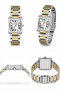 Roman Numeral Rectangular Case Silver Gold Metal Cord Women's Wristwatch - 4