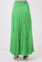 Women's Wrinkled Green Skirt - 5